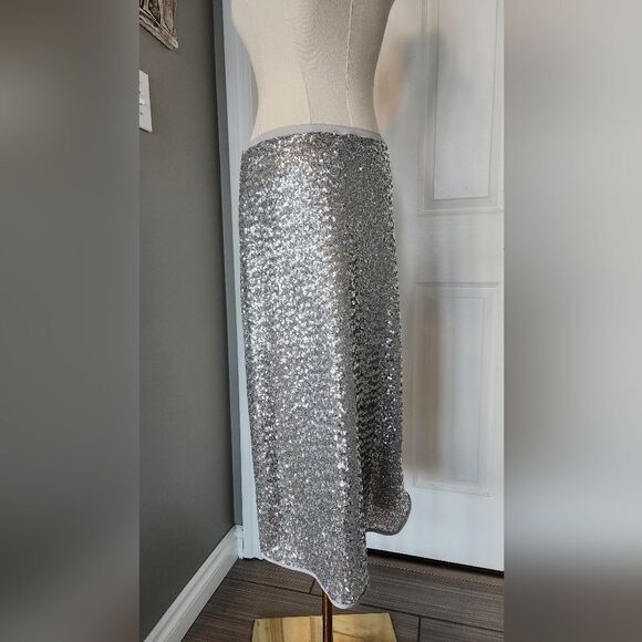 NWOT Victoria Secret silver sequin skirt - Size Small - Picture 7 of 9